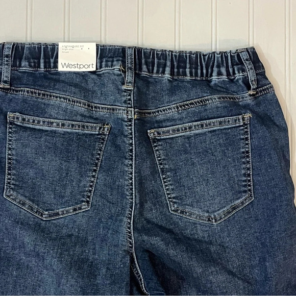 Westport Womens High Rise‎ Denim Jean Short Stretch Signature Fit Cuffed NWT 6 - Picture 5 of 11
